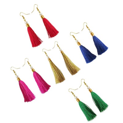 Stylish Small Tassel Earring Combo For Women